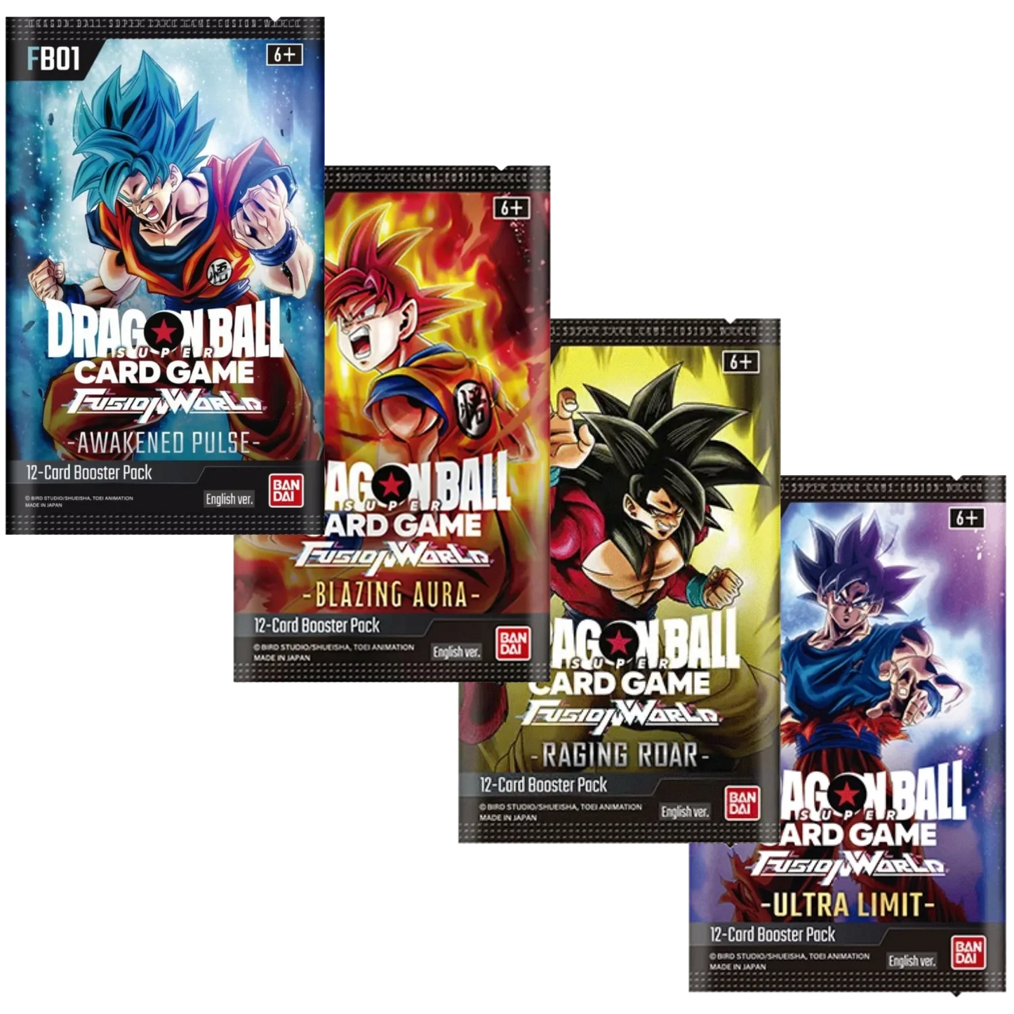 Dragon Ball Super Card Game - Fusion World -  Booster Bundle - FB01 FB02 FB03 FB04 - [ENG] - Only on seatfan