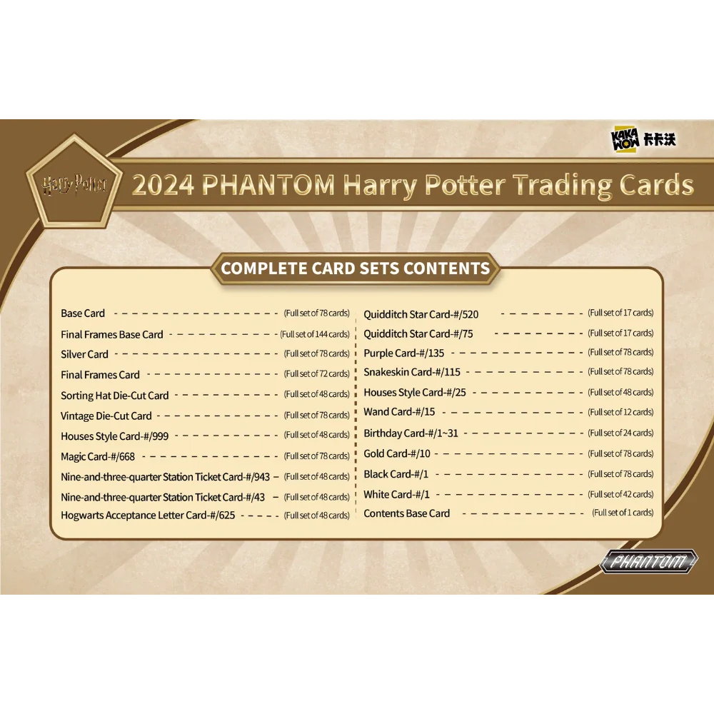 KakaWow 2024 Phantom Harry Potter - Hobby Box - Only on seatfan