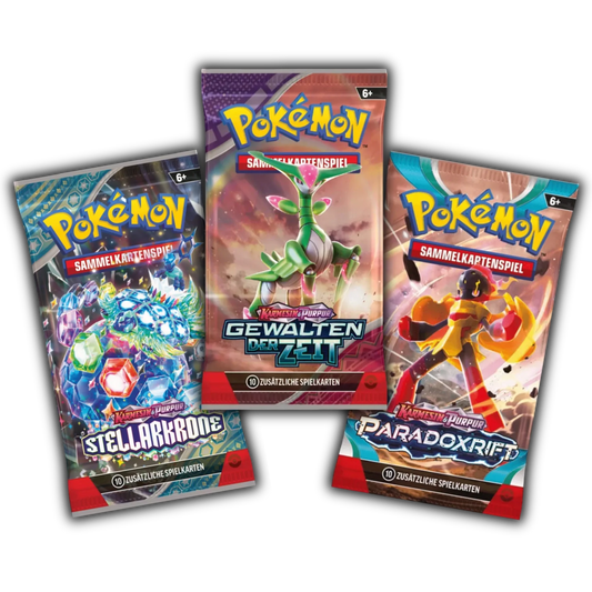 Pokemon - German Booster Bundle - Gewalten Der Zeit, Paradox Rift & Stellarkrone [DE] - Only on seatfan