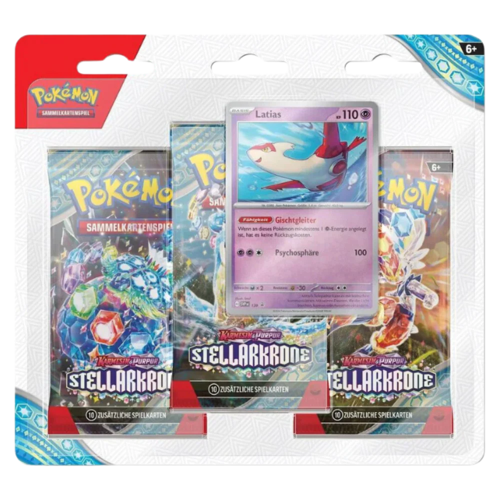 Pokemon - Stellarkrone - 3er Blister - [DE] - Only on seatfan