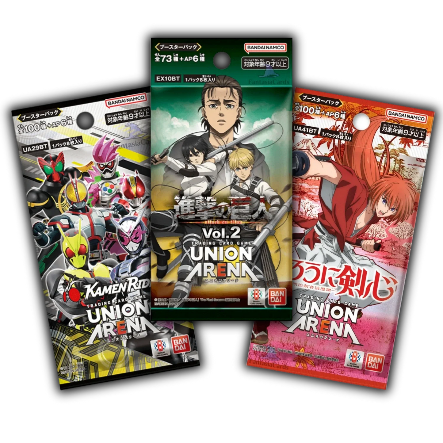 Union Arena - Booster Bundle - Attack on Titan Vol.2, Rurouni Kenshinri & Kamen Rider [JP] - Only on seatfan