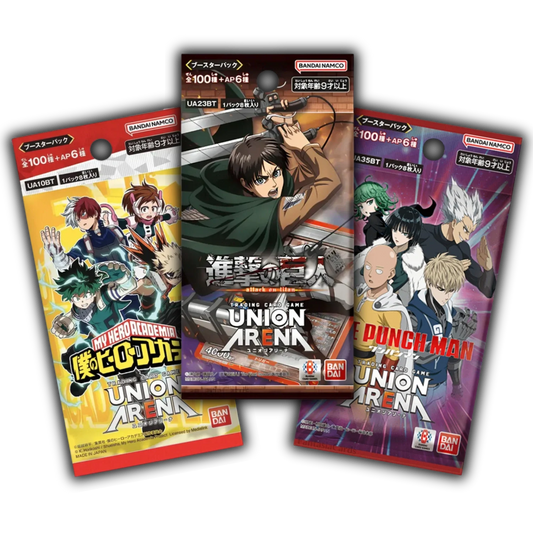 Union Arena - Booster Bundle - Attack on Titan Vol.1, My Hero Academia Vol.1 & One Punch Man [JP] - Only on seatfan
